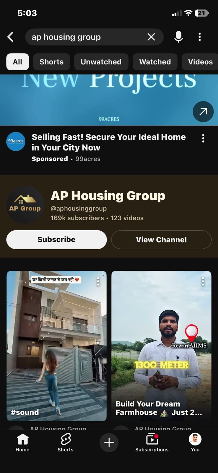 AP Housing Group rebranded YouTube channel